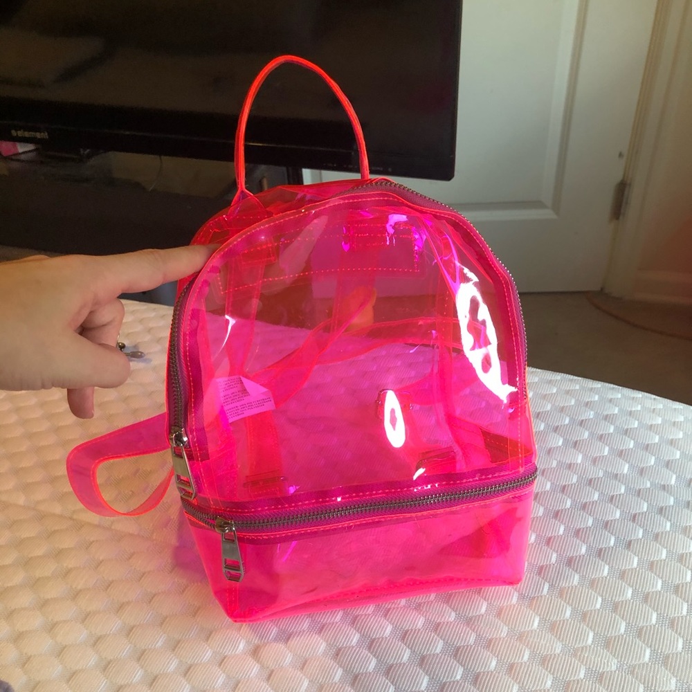 Hot pink clear backpack!